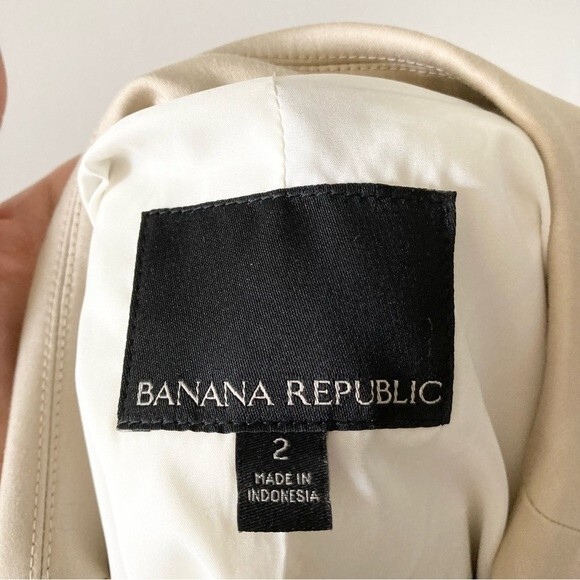 Banana Republic Tan Stretch Blazer Suit Jacket 2 - Picture 4 of 8